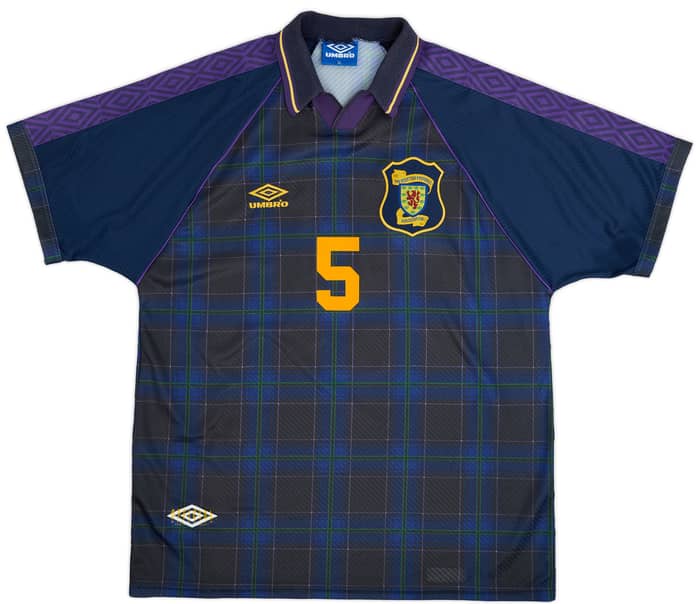 1994-96 Scotland Home Shirt Hendry #5 - 9/10 - (XL)