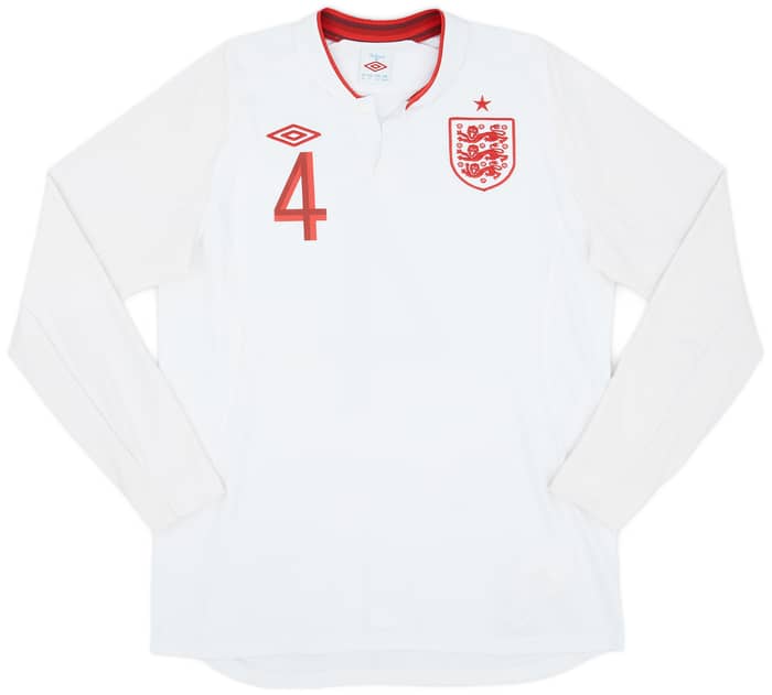 2012-13 England Home L/S Shirt Gerrard #4 - 9/10 - (L)