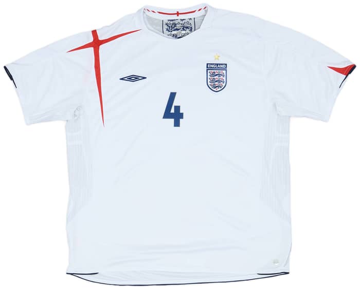 2005-07 England Home Shirt Gerrard #4 - 7/10 - (3XL)