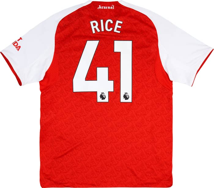 2025-26 Arsenal Authentic Home Shirt Rice #41