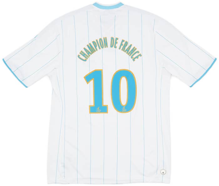 2009-10 Olympique Marseille Home Shirt Champion De France #10 - 6/10 - (L)