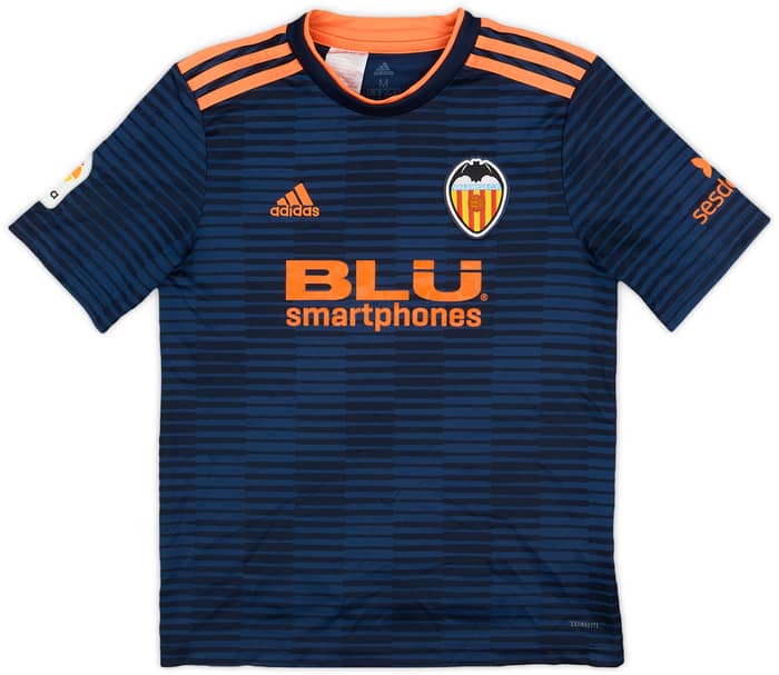 2018-19 Valencia Away Shirt - 7/10 - (M.Boys)