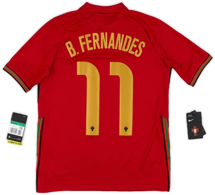 2020-21 Portugal Home Shirt B.Fernandes #11 (XL.Boys)