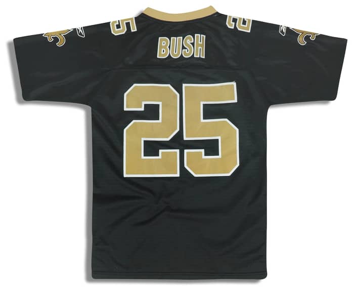 2007 New Orleans Saints Bush #25 Reebok Premier Jersey (Home) Y