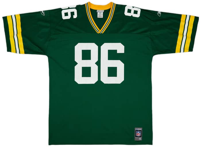 2001 Green Bay Packers Freeman #86 Reebok Home Jersey - 9/10 - (XXL)