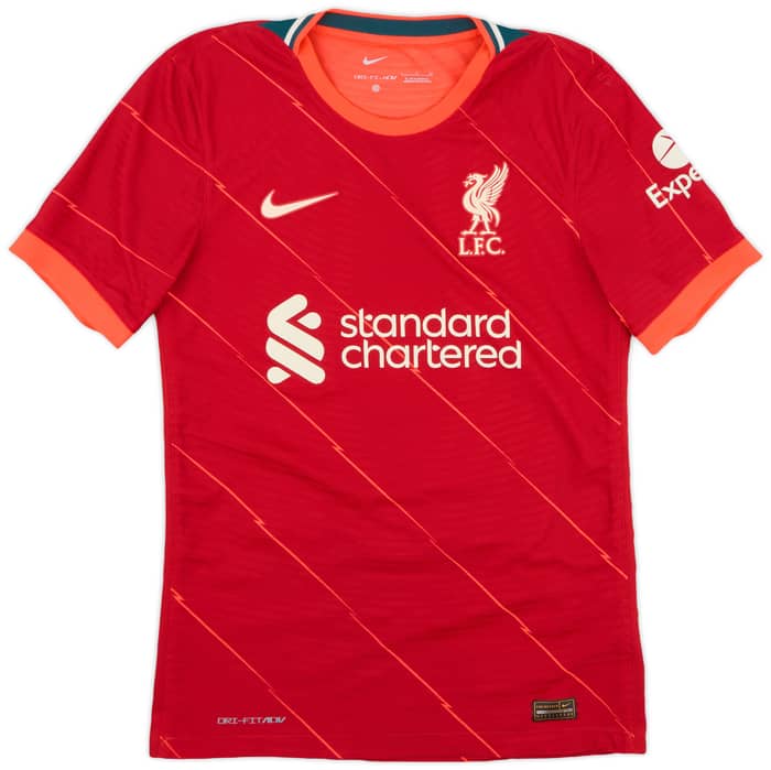2021-22 Liverpool Authentic Home Shirt Virgil #4 - 9/10 - (S)