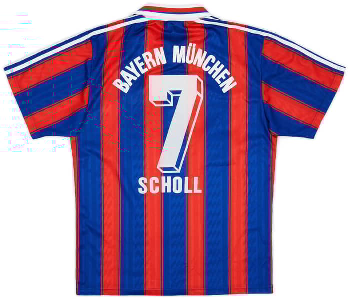 1995-97 Bayern Munich Home Shirt Scholl #7 - 8/10 - (S)