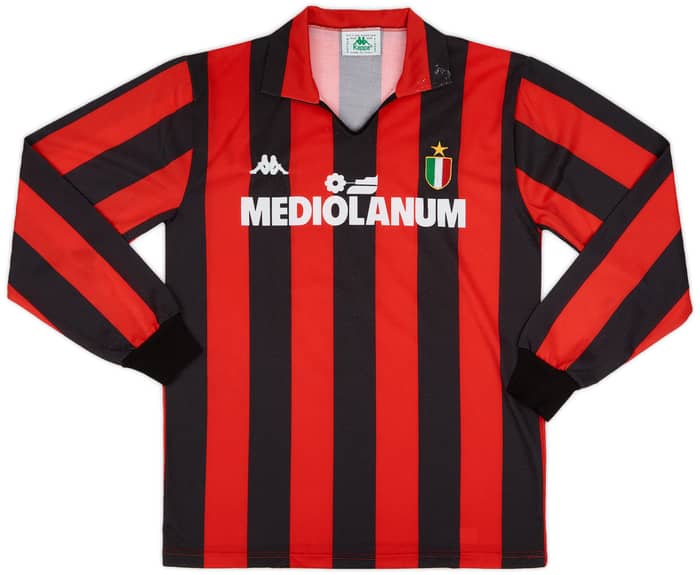 1989-90 AC Milan Home L/S Shirt #10 - 7/10 - (L)