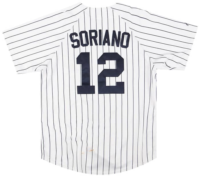 2003 New York Yankees Soriano #12 Majestic Jersey (Home) Y