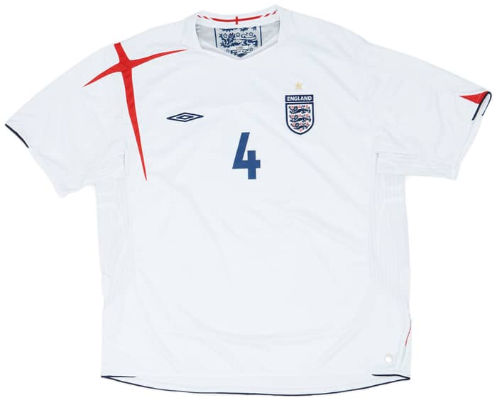 2005-07 England Home Shirt Gerrard #4 - 7/10 - (3XL)