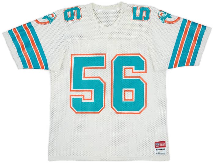1986 Miami Dolphins Offerdahl #56 MacGregor Sand Knit Away Jersey - 8/10 - (L)