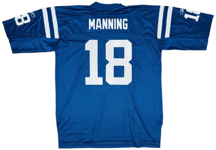 2005-06 Indianapolis Colts Manning #18 Reebok On Field Home Jersey - 9/10 - (XL)