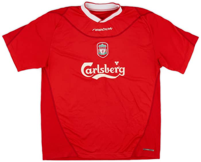 2002-04 Liverpool Home Shirt Gerrard #17 - 7/10 - (XL)