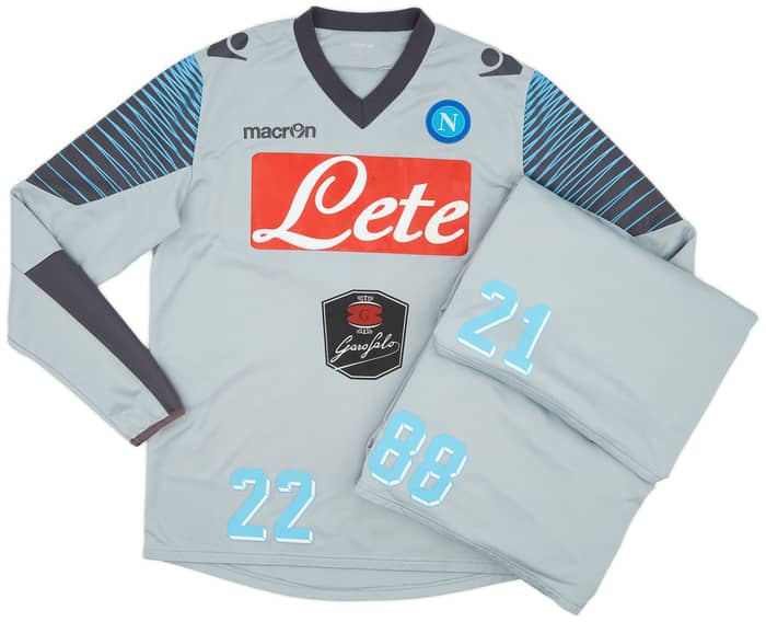 2014-15 Napoli Macron Training L/S Shirt # - 6/10