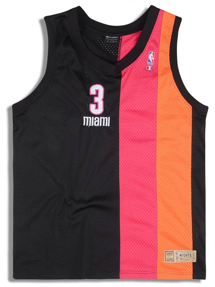 2005 Miami Heat Wade #3 Champion Hardwood Classics Jersey (Alternate) L