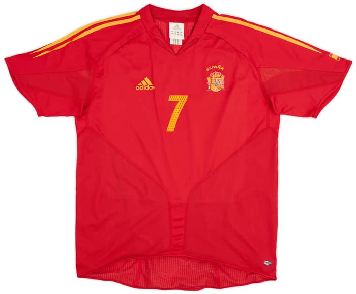 2004-06 Spain Player Issue Home Shirt Raul #7 - 8/10 - (L)