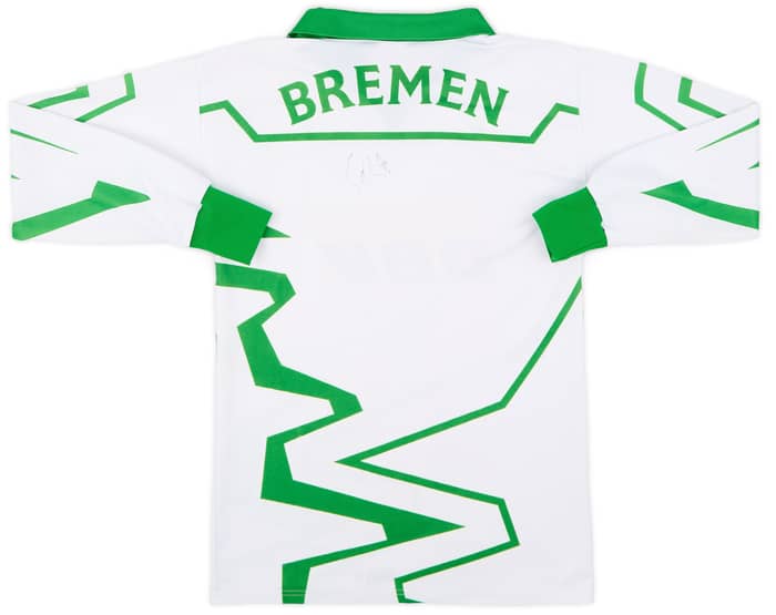 1993-94 Werder Bremen Signed Home L/S Shirt - 6/10 - (XS)