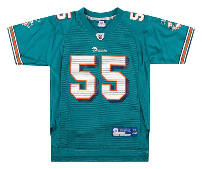 2005 Miami Dolphins Seau #55 Reebok On Field Jersey (Home) Y