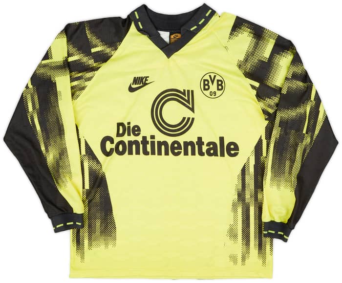 1992-93 Borussia Dortmund Home L/S Shirt - 8/10 - (M)