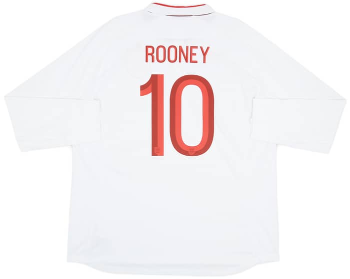 2012-13 England Home L/S Shirt Rooney #10 (XXL)