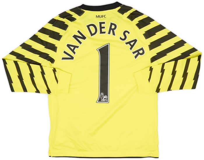 2010-11 Manchester United Yellow GK Shirt Van Der Sar #1 - 10/10 - (M.Boys)