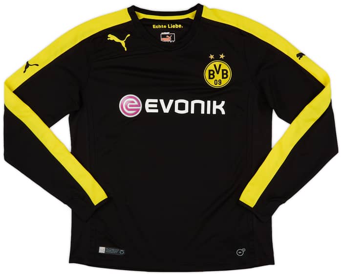 2013-14 Borussia Dortmund Away L/S Shirt - 9/10 - (XXL.Boys)