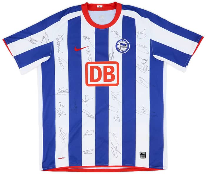 2008-09 Hertha Berlin Signed Home Shirt - 5/10 - (XL)