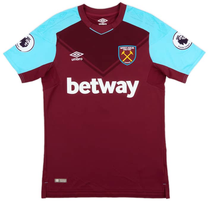 2017-18 West Ham Match Issue Home Shirt Fernandes #31