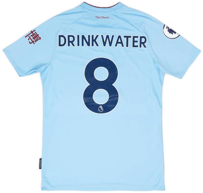 2019-20 Burnley Match Issue Away Shirt Drinkwater #8