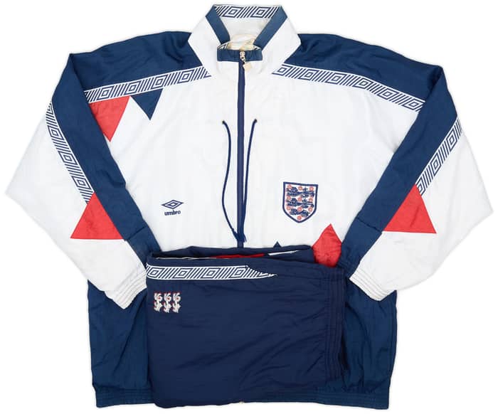 1990-92 England Umbro Tracksuit - 7/10 - (L)