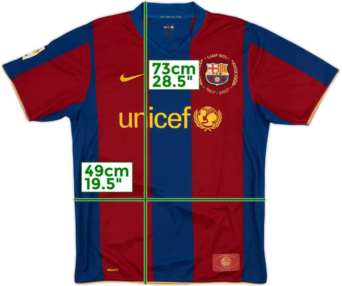 大勧め 2007-08 Barcelona (M) - 7/10 - #19 Messi Shirt Home ウェア