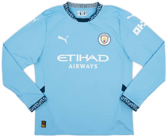 2024-25 Manchester City Home L/S Shirt Haaland #9 - 10/10 - (L)
