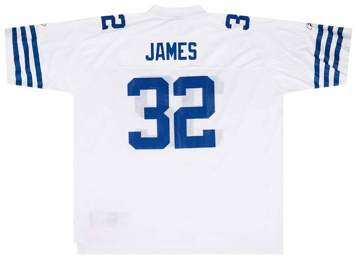 2005 Indianapolis Colts James #32 Reebok Throwback Jersey (Away) 3XL