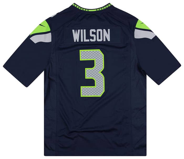 2012-18 Seattle Seahawks Wilson #3 Nike Game Jersey (Home) Y