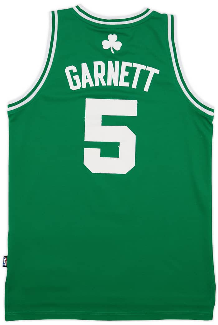 2010-13 Boston Celtics Garnett #5 adidas Swingman Away Jersey - 6/10 - (S)