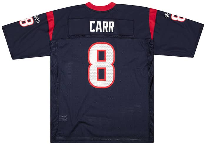 2002-04 Houston Texans Carr #8 Reebok On Field Jersey (Home) XL