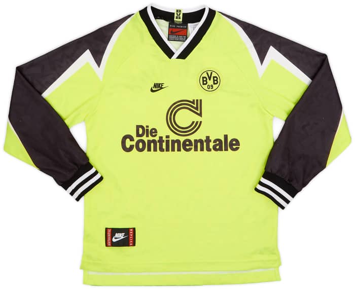 1995-96 Borussia Dortmund Home L/S Shirt - 8/10 - (L.Boys)
