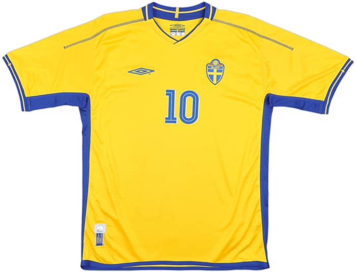 2003-04 Sweden Home Shirt Ibrahimovic #10 - 9/10 - (L)