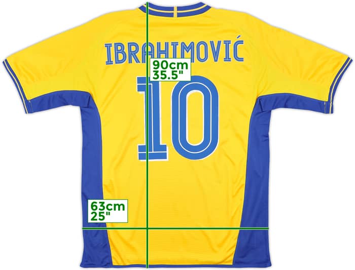 2003-04 Sweden Home Shirt Ibrahimovic #10 - 9/10 - (L)