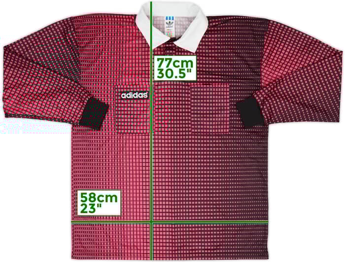 1990s adidas Referee Template L/S Shirt - 10/10 - (L)