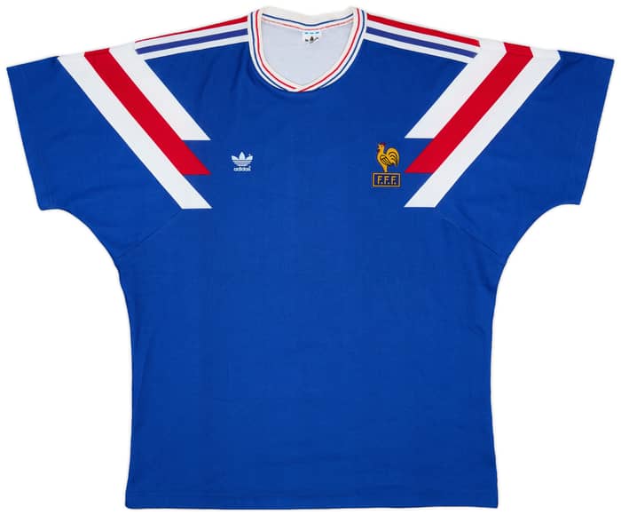 1989-90 France Home Shirt #8 - 9/10 - (XL)