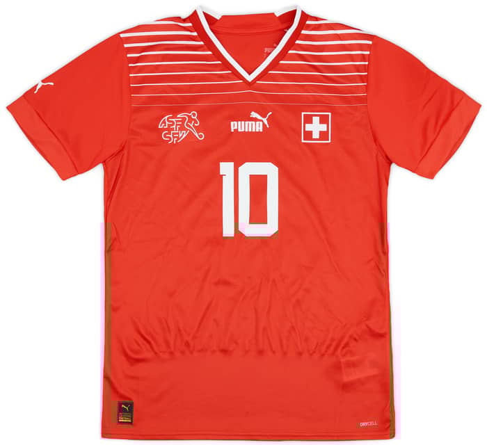 2022-23 Switzerland Home Shirt Xhaka #10 - 8/10 - (S)