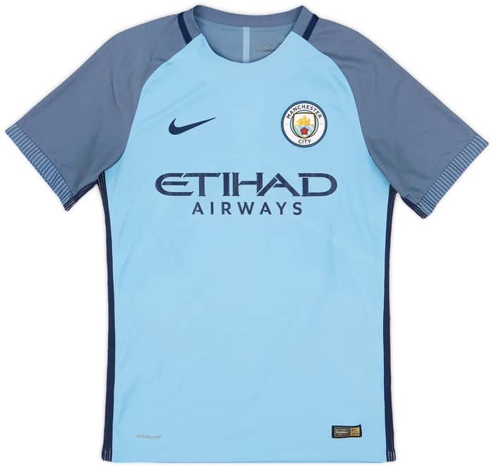 2016-17 Manchester City Authentic Home Shirt Kompany #4 - 7/10 - (S)