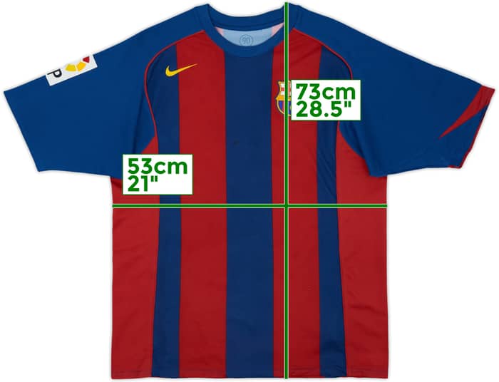 2004-05 Barcelona Basic Home Shirt Larsson #7 - 4/10 - (L)