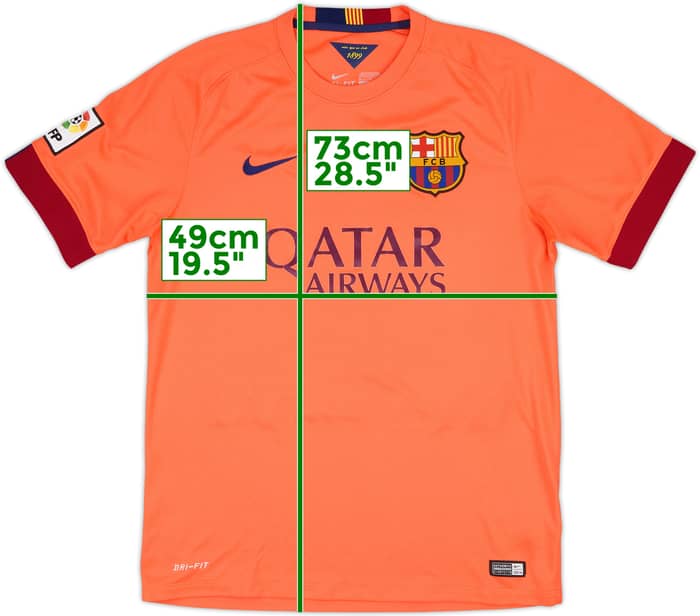 2014-15 Barcelona Away Shirt Messi #10 - 7/10 - (M)