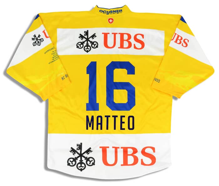 2016 HC Davos Matteo #16 Ochsner Spengler Cup Jersey (Away) M
