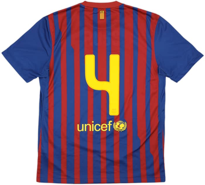 2011-12 Barcelona Home Shirt #4 - 5/10 - (M)