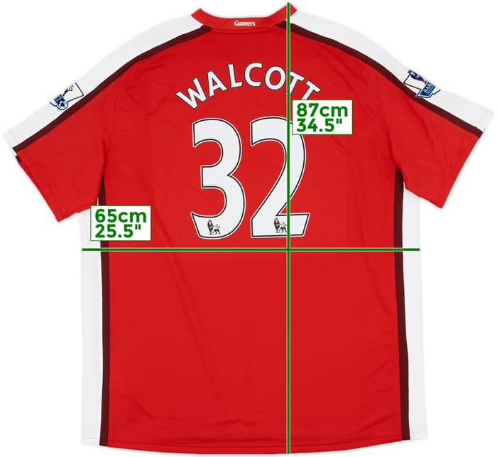 2008-10 Arsenal Home Shirt Walcott #14 - 8/10 - (XXL)