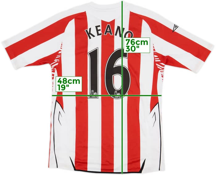 2007-08 Sunderland Home Shirt Keano #16 - 9/10 - (M)