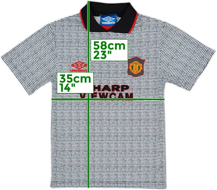 1995-96 Manchester United Away Shirt - 8/10 - (S.Boys)